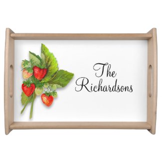 Cluster of Strawberries Serving Tray