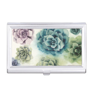 Cluster of Succulents Case For Business Cards