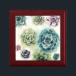 Cluster of Succulents Keepsake Box<br><div class="desc">Cluster of Succulents. Artist: Grace Popp. Image ID: 148320Z.</div>