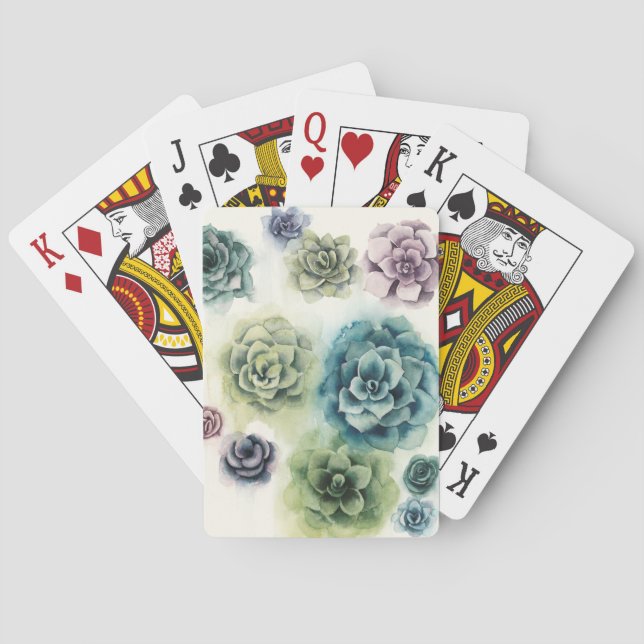 Cluster of Succulents Poker Cards (Back)