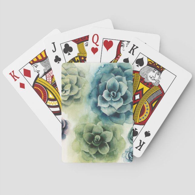 Cluster of Succulents Poker Cards (Back)