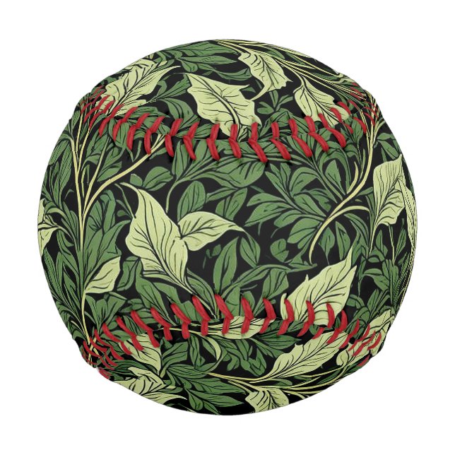 Cluster of Vines in Shades of Green Baseball (Front)