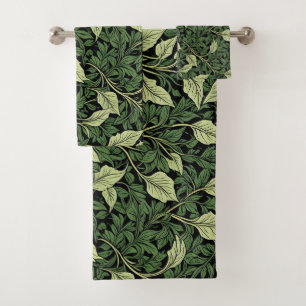 Cluster of Vines in Shades of Green Bath Towel Set