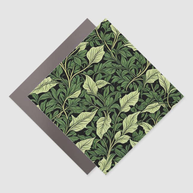 Cluster of Vines in Shades of Green Car Magnet (Front)