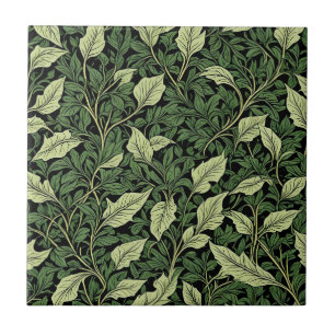 Cluster of Vines in Shades of Green Ceramic Tile