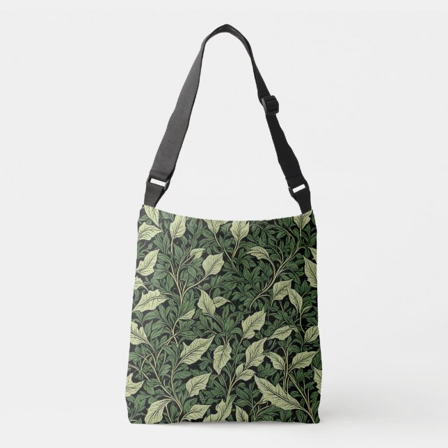 Cluster of Vines in Shades of Green Crossbody Bag (Front)