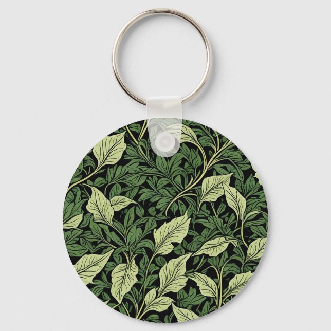 Cluster of Vines in Shades of Green Keychain (Front)