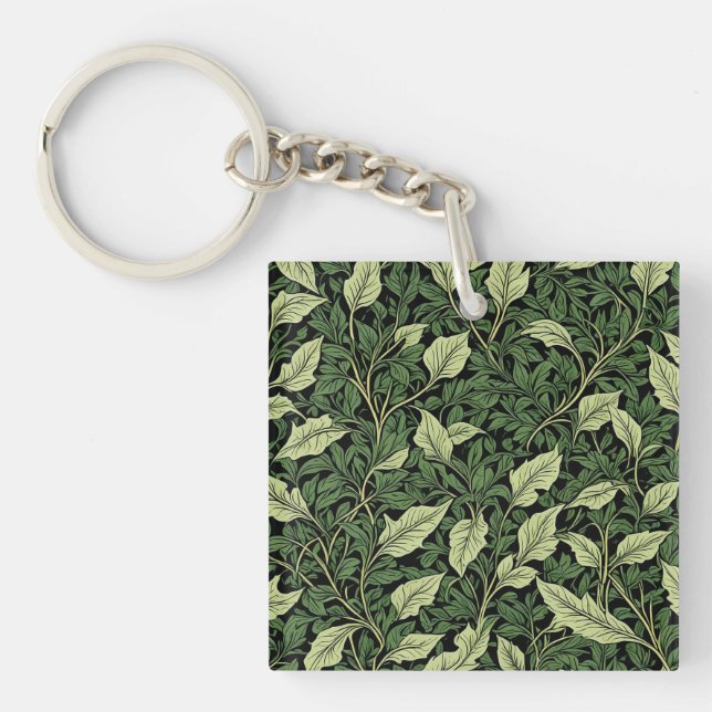 Cluster of Vines in Shades of Green Keychain (Front)