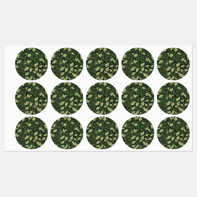 Cluster of Vines in Shades of Green Labels (Sheet)