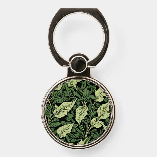 Cluster of Vines in Shades of Green Phone Ring Stand (Front)