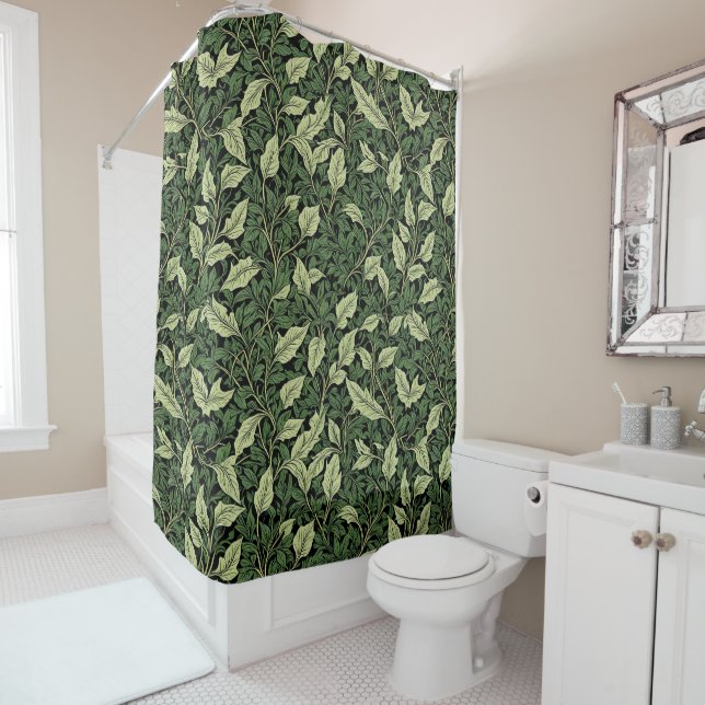 Cluster of Vines in Shades of Green Shower Curtain (In Situ)