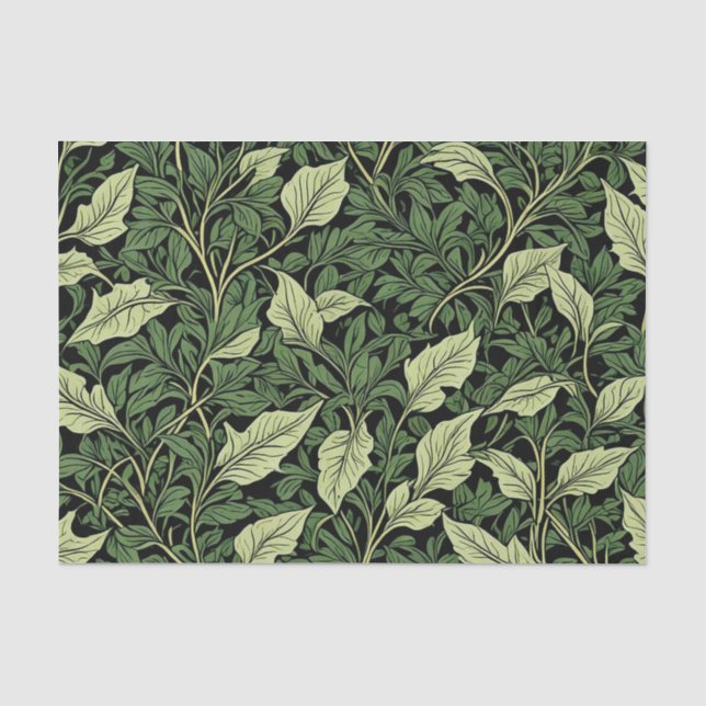 Cluster of Vines in Shades of Green Tissue Paper (Front)