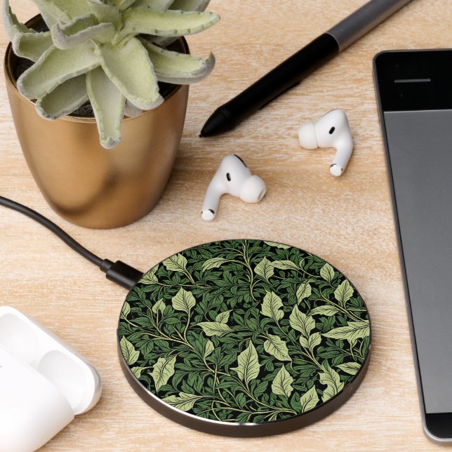 Cluster of Vines in Shades of Green Wireless Charger (Desk 2)