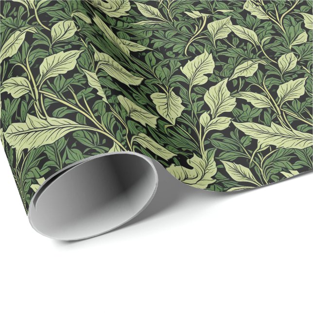 Cluster of Vines in Shades of Green Wrapping Paper (Roll Corner)