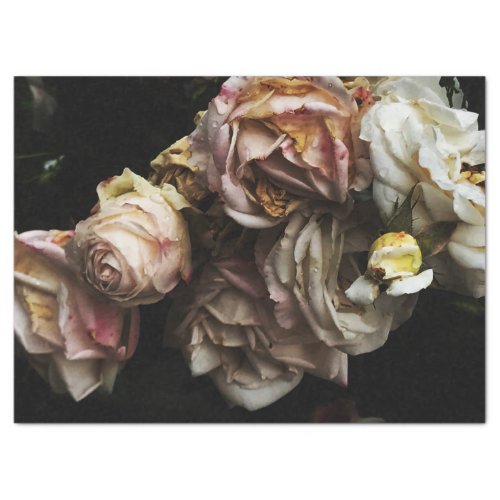 Cluster of White Roses Tissue Paper