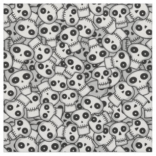 Clustered Skulls Fabric