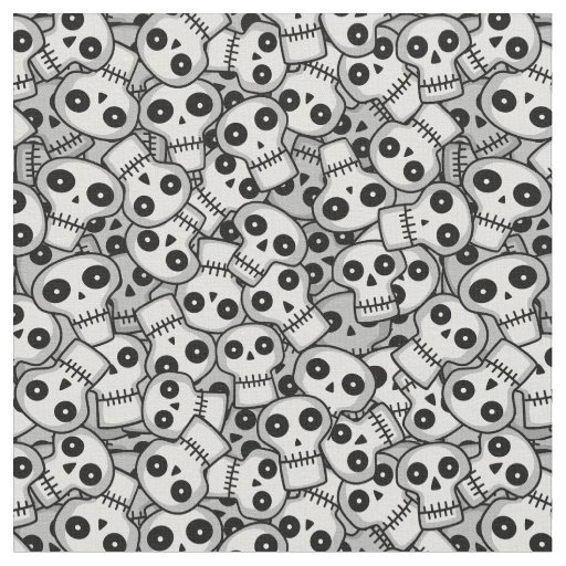 Clustered Skulls Fabric