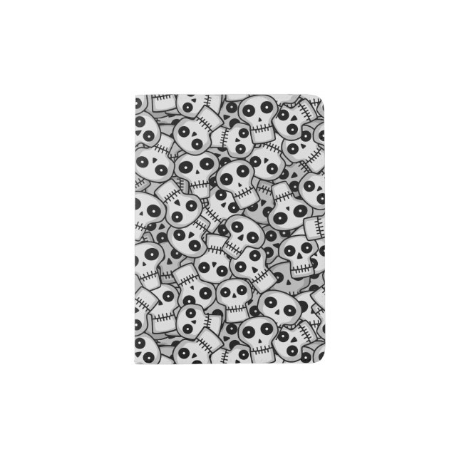 Clustered Skulls Passport Holder (Front)