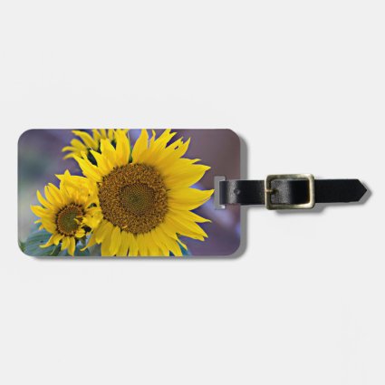 Clustered Sunflowers Close-Up Photo Custom Luggage Tag
