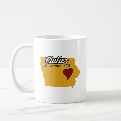 CLUTIER IOWA IA USA  Cute Souvenir Merch  US City  Coffee Mug