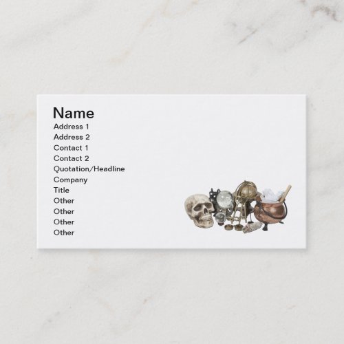 Cluttered Witch Corner Business Card Templates