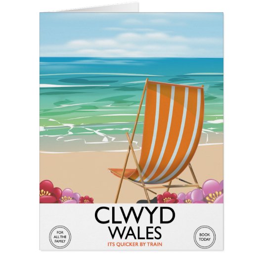 Clwyd Wales Seaside travel poster (Front)