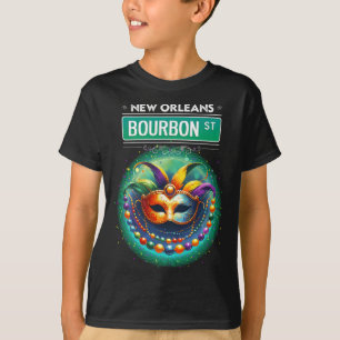 Cly New Orleans Bourbon Street Cool Fun Nola Mardi T-Shirt