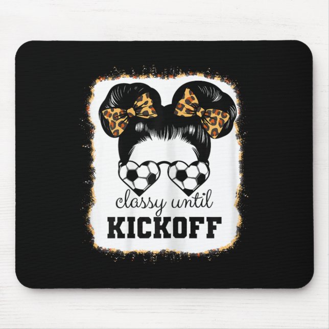 Cly Until Kickoff Bleached Leopard Funny Soccer Gi Mouse Pad (Front)