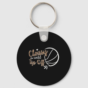 Cly Until Tip Off Bysketbyll Player Kids Keychain