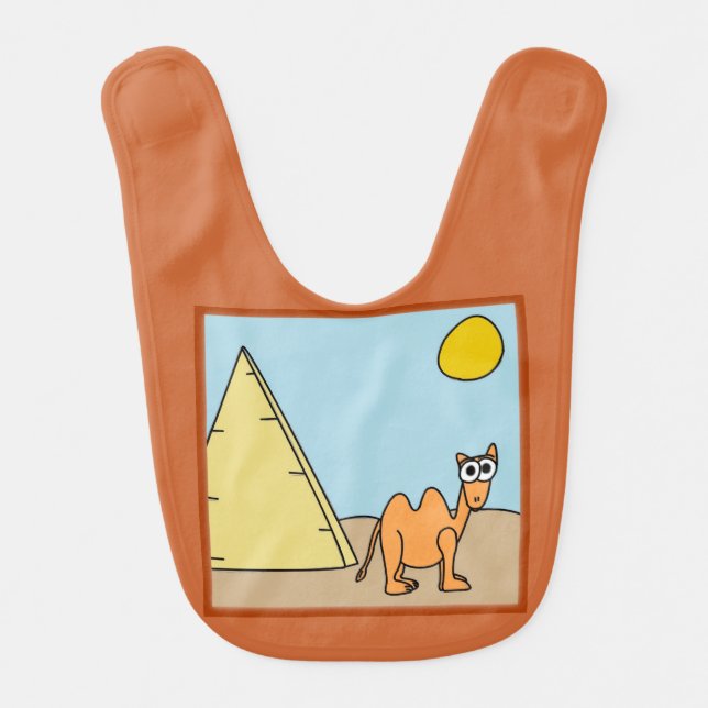 Clyde Camel Baby Bib (Front)