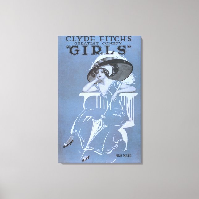 Clyde Fitch's Greatest Comedy, "Girls" Theatre 2 Canvas Print (Front)