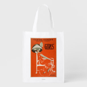Clyde Fitch's Greatest Comedy, "Girls" Theatre 2 Reusable Grocery Bag