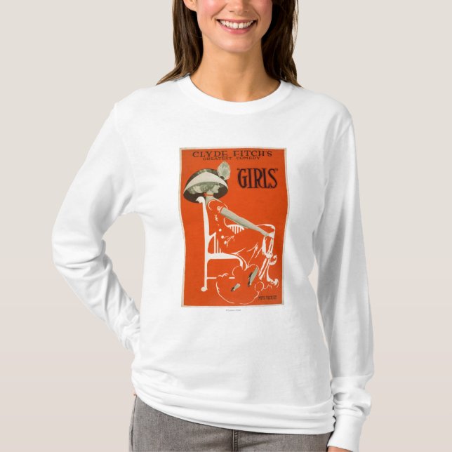 Clyde Fitch's Greatest Comedy, "Girls" Theatre 2 T-Shirt (Front)