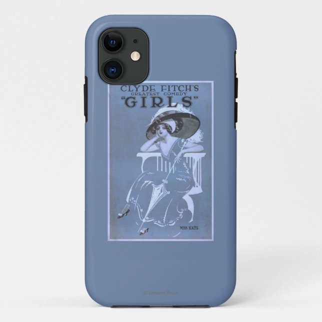 Clyde Fitch's Greatest Comedy, "Girls" Theatre Case-Mate iPhone Case (Back)