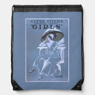 Clyde Fitch's Greatest Comedy, "Girls" Theatre Drawstring Bag