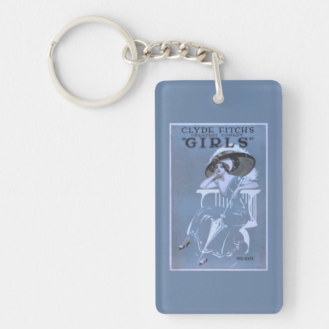 Clyde Fitch's Greatest Comedy, "Girls" Theatre Keychain (Front)