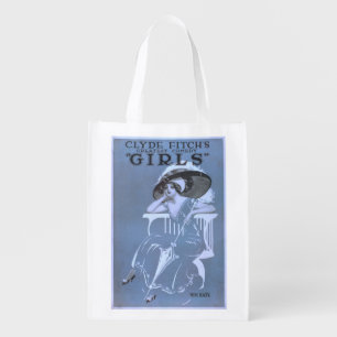 Clyde Fitch's Greatest Comedy, "Girls" Theatre Reusable Grocery Bag