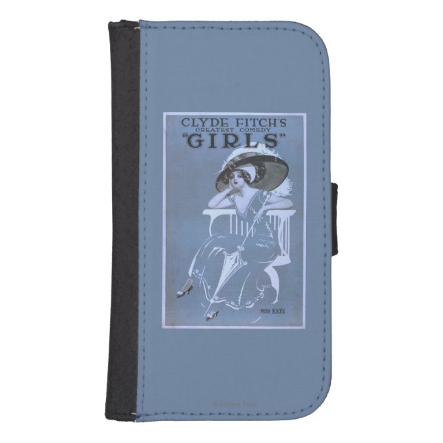 Clyde Fitch's Greatest Comedy, "Girls" Theatre Samsung Galaxy Wallet Case (Front)