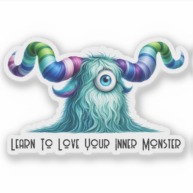Clyde - One-Eyed Curious Monster Sticker (Front)