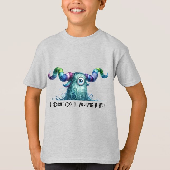 Clyde - One-eyed Worried Monster - Custom T-shirt  (Front)