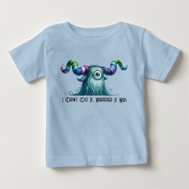 Clyde - One-eyed Worried Monster - Custom T-shirt  (Front)