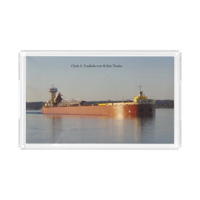 Clyde S. VanEnkevort & Erie Trader acrylic tray (Front)