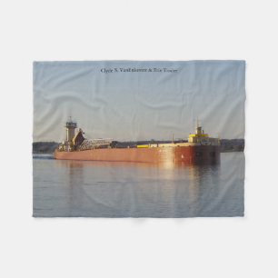 Clyde S. VanEnkevort & Erie Trader fleece blanket