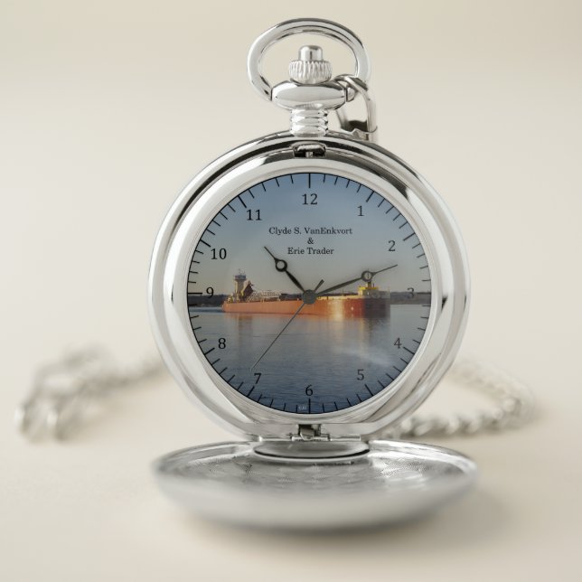 Clyde S. VanEnkevort & Erie Trader pocket watch (Inside)