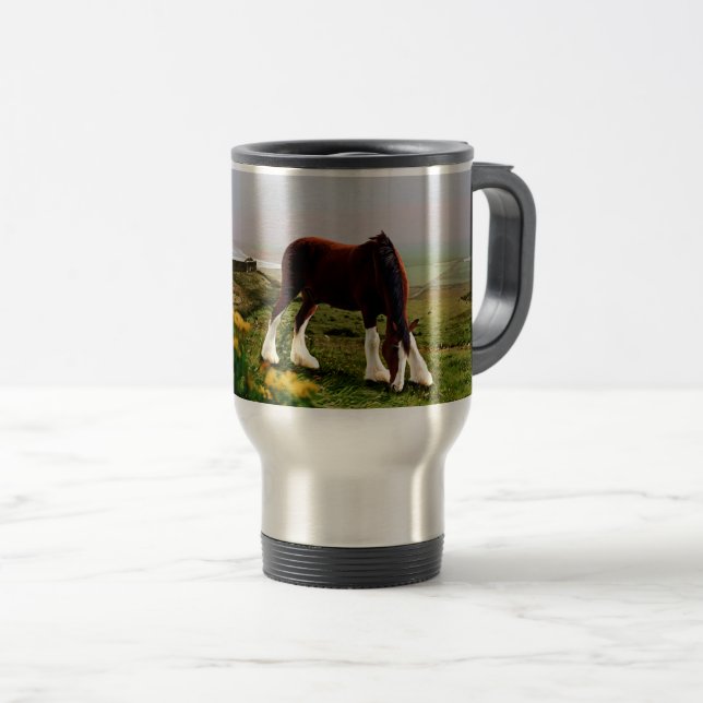 Clydesdale Castle Travel Mug (Front Right)
