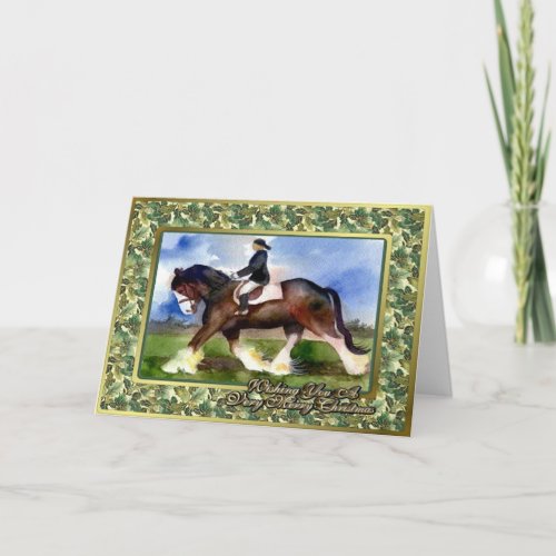 Clydesdale Draft Horse Blank Christmas Card