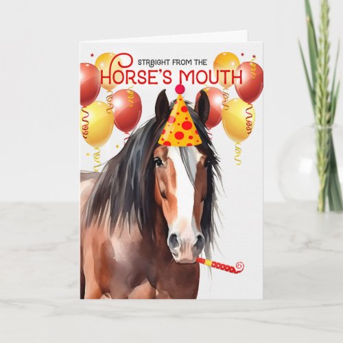 Clydesdale Draft Horse Funny Birthday Card