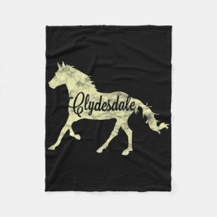 Clydesdale Draft Horse Pun Horseback Riding Gift Fleece Blanket