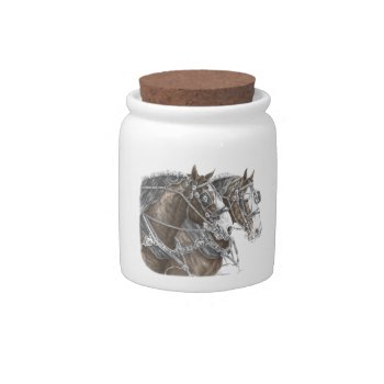 Clydesdale Draft Horse Team Candy Jar by KelliSwan at Zazzle