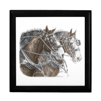 Clydesdale Draft Horse Team Gift Box by KelliSwan at Zazzle